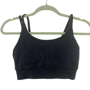 JoyLab black ribbed sports bra, like-new, women's small